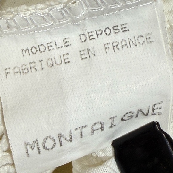 Cache Stretch Knit High Collar Pullover Sweater 3/4” Sleeve Crochet & Rib Size S - Picture 5 of 6